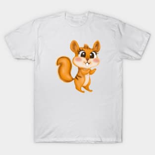 Cute Chipmunk Drawing T-Shirt